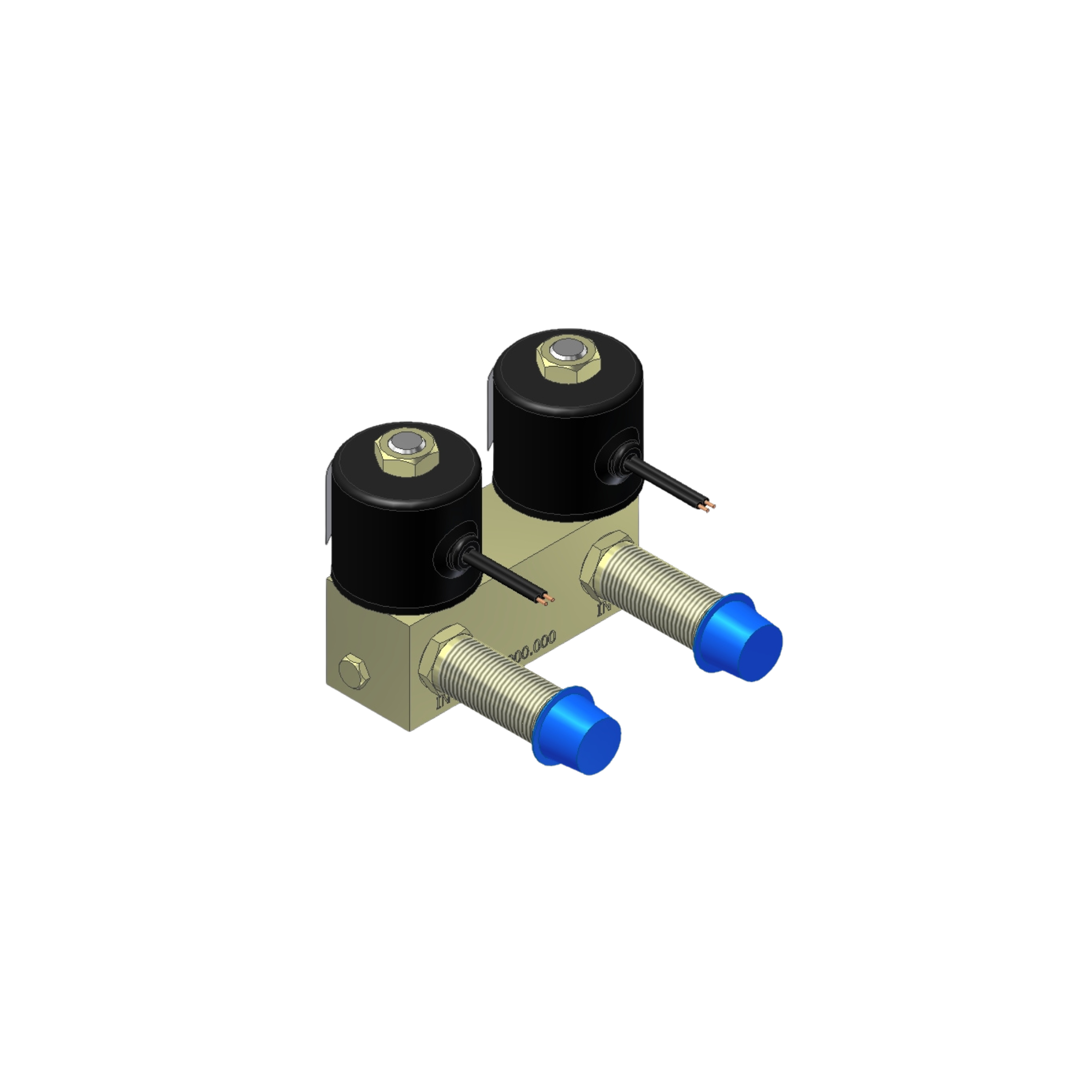 Manifold Solenoide 5/8"unf x 1/4"npt, tensão 12Vcc, 2/2 vias, nf, alta pressão, linha medica, compativel com equipamentos wen