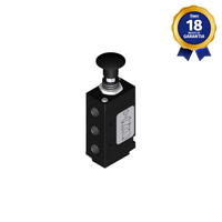Válvula Pneumática 5/2 Vias Botão 1/8" NPT NF Thermoval