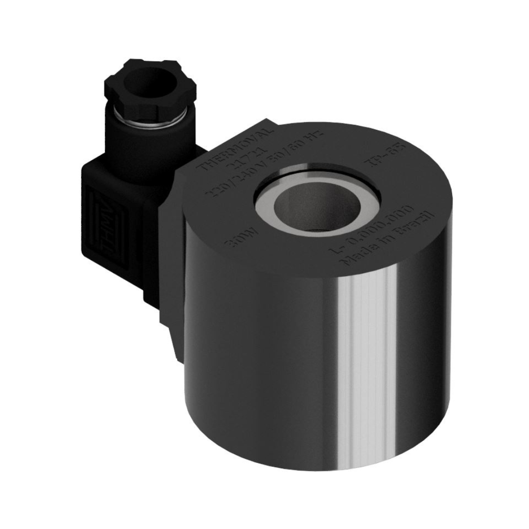 Bobina solenoide thermoval tensão 220/240v 50/60hz potencia de 30w para valvulas solenoides vapor de 1.1/2"