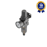 Filtro Regulador Pneumático 1/4" BSPP Dreno Semiautomático Pressão de 150 psi Linha Industrial
