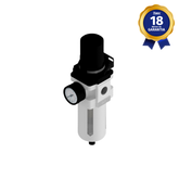 Filtro Regulador Pneumático 1/2" BSPP Dreno Semiautomático Pressão 150 psi Linha Industrial