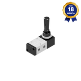 Válvula Pneumática Manual 3/2 Vias 1/8" BSP NF Thermoval