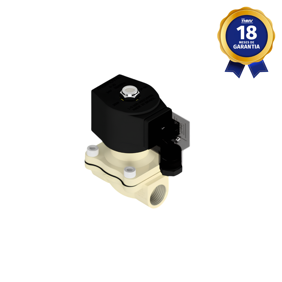 Válvula Solenoide 1/2" BSP 2/2 Vias NF 24 Vca 50/60 Hz Uso Geral Linha Industrial