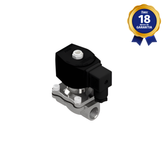 Válvula Solenoide 1/2" NPT 2/2 Vias NF 220/240 Vca 50/60 Hz Aço Inox Uso Geral Linha Industrial