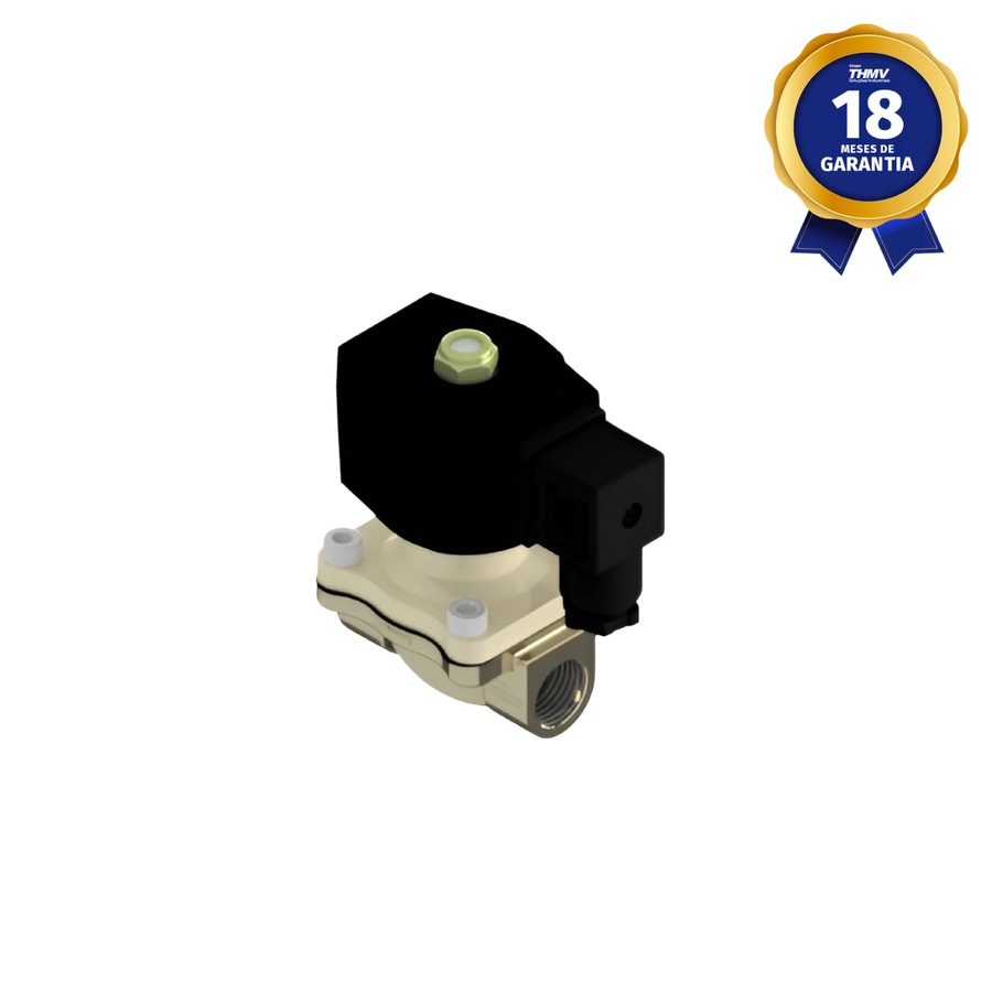 Válvula Solenoide 1/2" NPT 2/2 Vias NF 220/240 Vca 50/60 Hz Uso Geral Linha Industrial
