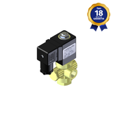 Válvula Solenoide 1/4" BSP 3/2 Vias NF 24 Vcc Linha Industrial
