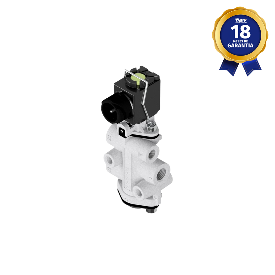Válvula Solenoide 1/4" NPT 24 Vcc Linha Automotiva Para Transferência Compatível com Scania DAF Volvo