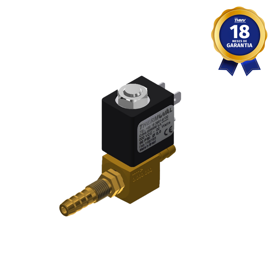 Válvula Solenoide Espigão Rosca 3/8" UNF 2/2 Vias NF 24 Vca 50/60 Hz Para Máquina de Solda Compatível com Bambozzi