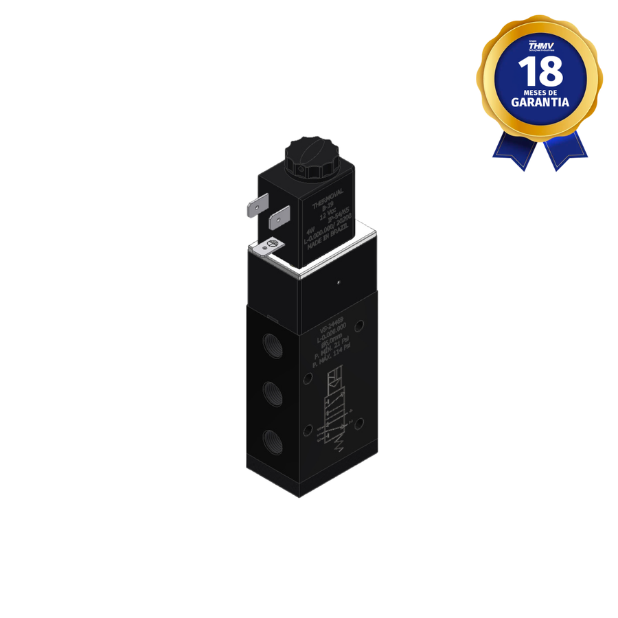 Válvula Solenoide 1/4" NPT 2/2 Vias NF 220/240 Vca 50/60 Hz Alta Pressão Linha Vapor Compatível com Brambati Fabrimac