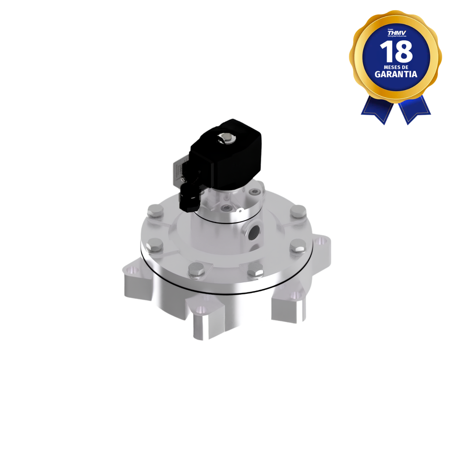 Válvula Solenoide Flange 180,0 mm 2/2 Vias NF 110/127 Vca 50/60 Hz Servo-Operada Para Filtro de Manga