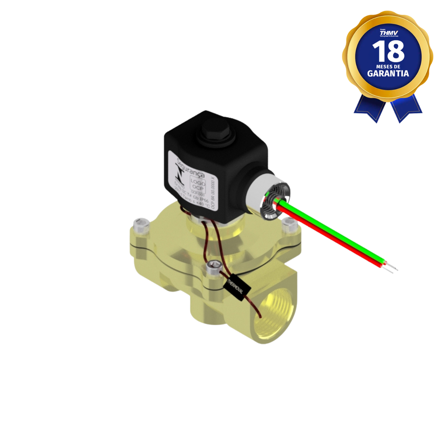 Válvula Solenoide 1" BSP 2/2 Vias NF 24 Vcc Linha Combustível Compatível com Gilbarco CTF Certificação Ex