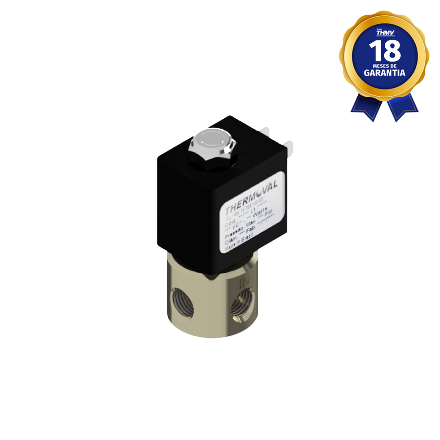Válvula Solenoide 1/8" NPT 2/2 Vias NF 220/240 Vca 50/60 Hz Linha Industrial