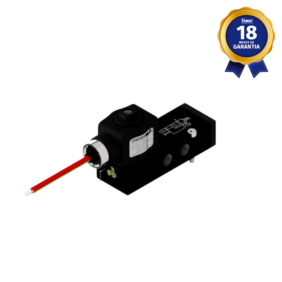 Válvula Pneumática Simples Solenoide 1/4" NPT 3/2 Vias 24 Vcc NAMUR Linha Industrial Certificação Ex
