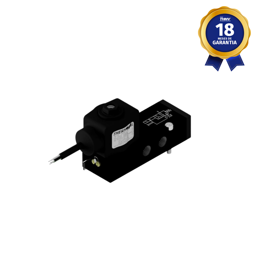 Válvula Pneumática Simples Solenoide 1/4" NPT 3/2 Vias 24 Vcc NAMUR À Prova de Explosão Prensa Cabo Linha Industrial