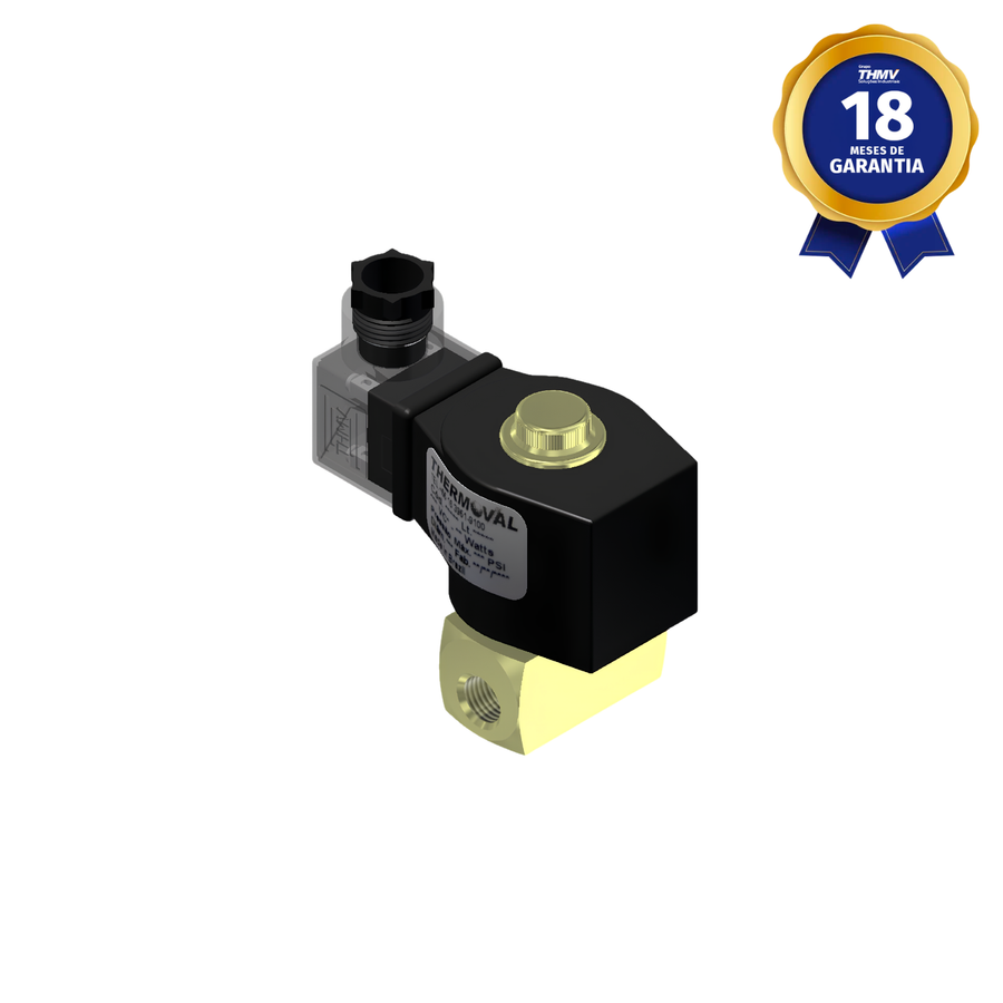 Válvula Solenoide 1/4" NPT 2/2 Vias NA 220/240 Vca 50/60 Hz Linha Industrial