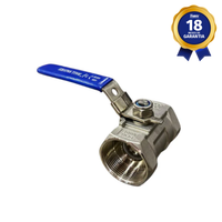 Válvula de Esfera Monobloco Thermoval 1.1/2" BSP Inox 304 Classe 1000