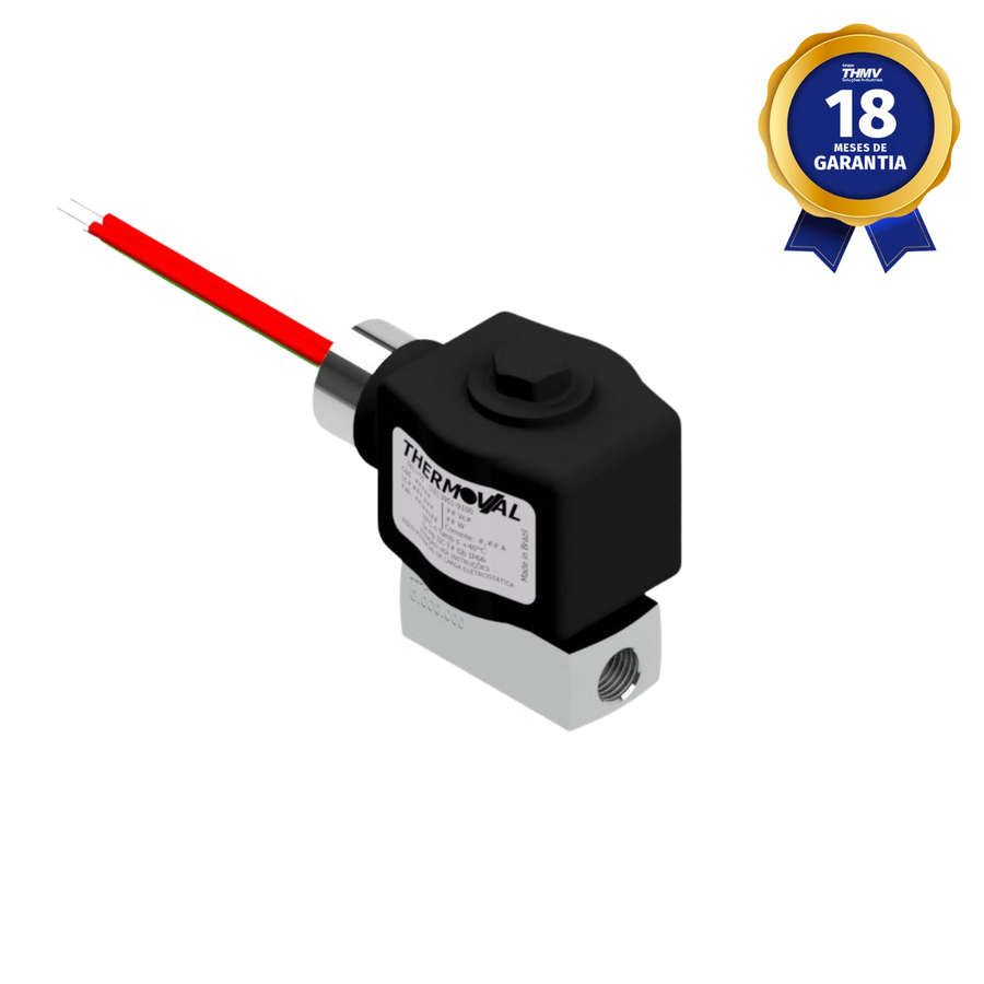 Válvula Solenoide 1/4" NPT 2/2 Vias NF 24 Vcc À Prova de Explosão Linha Industrial