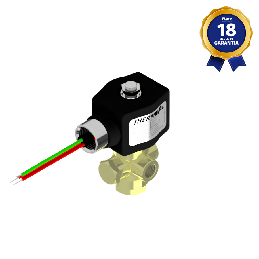 Válvula Solenoide 1/4" BSP 3/2 Vias NF 24 Vcc À Prova de Explosão Linha Industrial