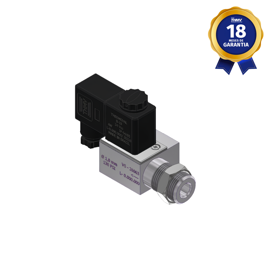 Válvula Solenoide M22x1,5 mm 3/2 Vias NF 24 Vcc Linha Automotiva e Apu Para Tomada de Força A0004204771 LI35191