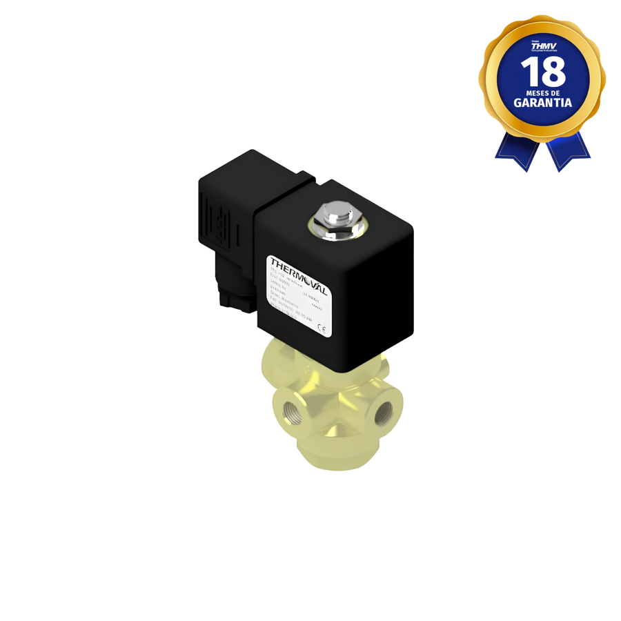 Válvula Solenoide 1/4" NPT 3/2 Vias NF 24 Vcc Linha Industrial