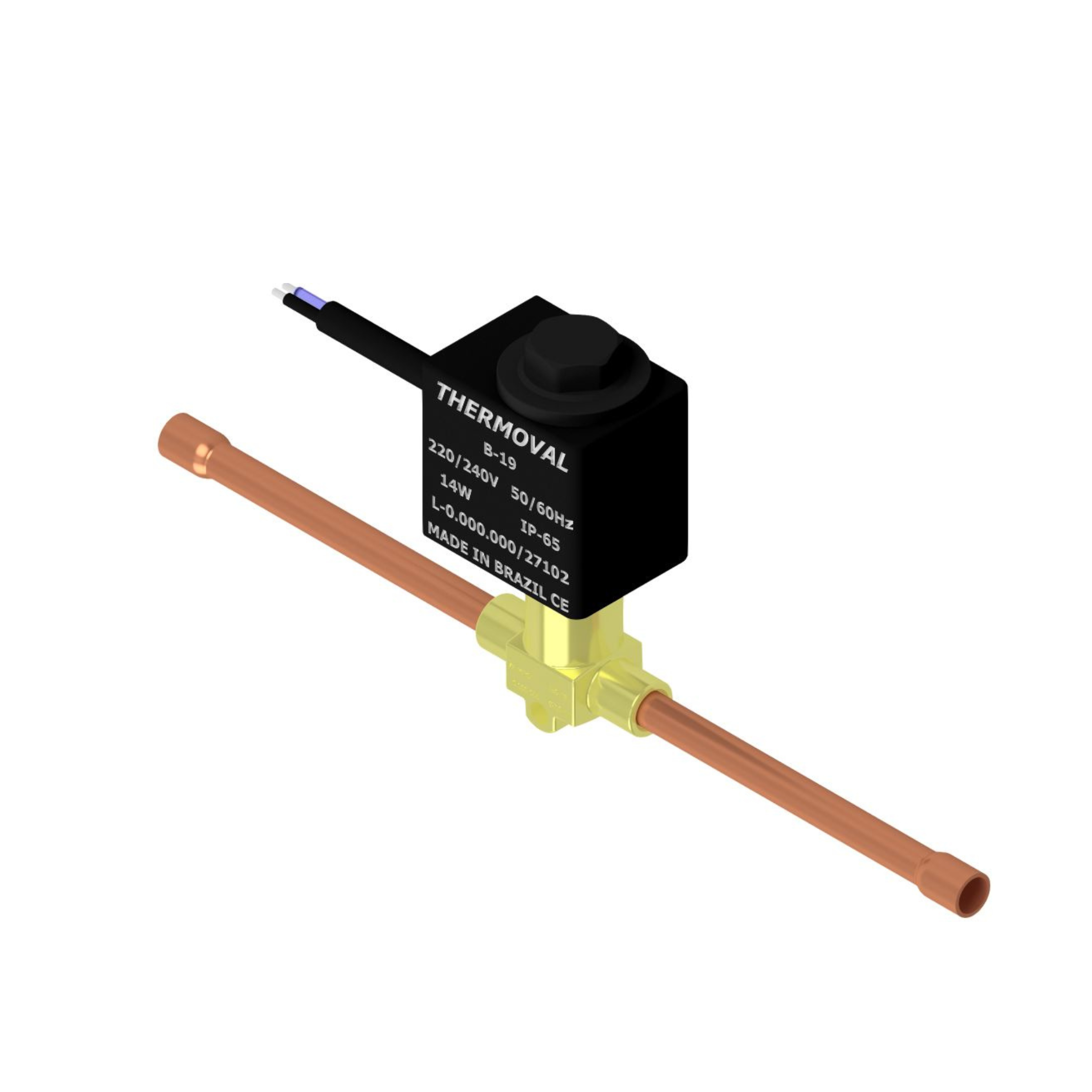 Válvula solenoide 2 vias nf 1/4-220/240v compativeis para chopeiras ruver, bauer, arpa, balcões refrigerados