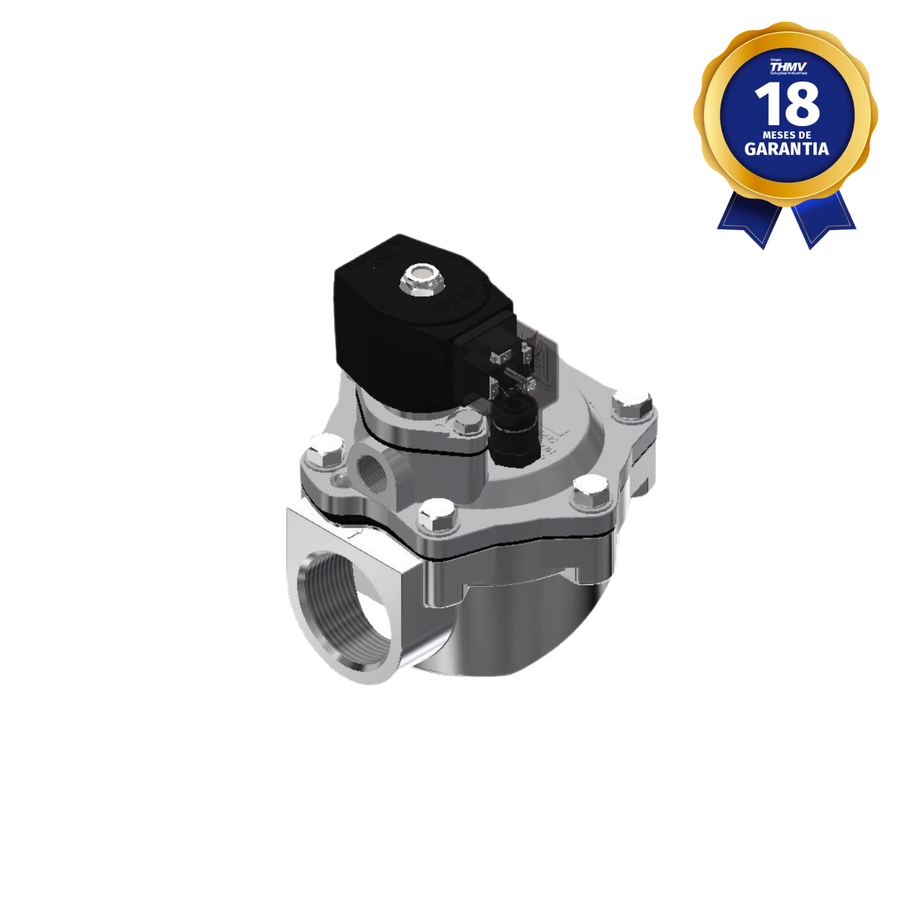Válvula Solenoide 1.1/2" BSP 2/2 Vias NF 24 Vca 50/60 Hz Servo-Operada Linha Filtro de Manga