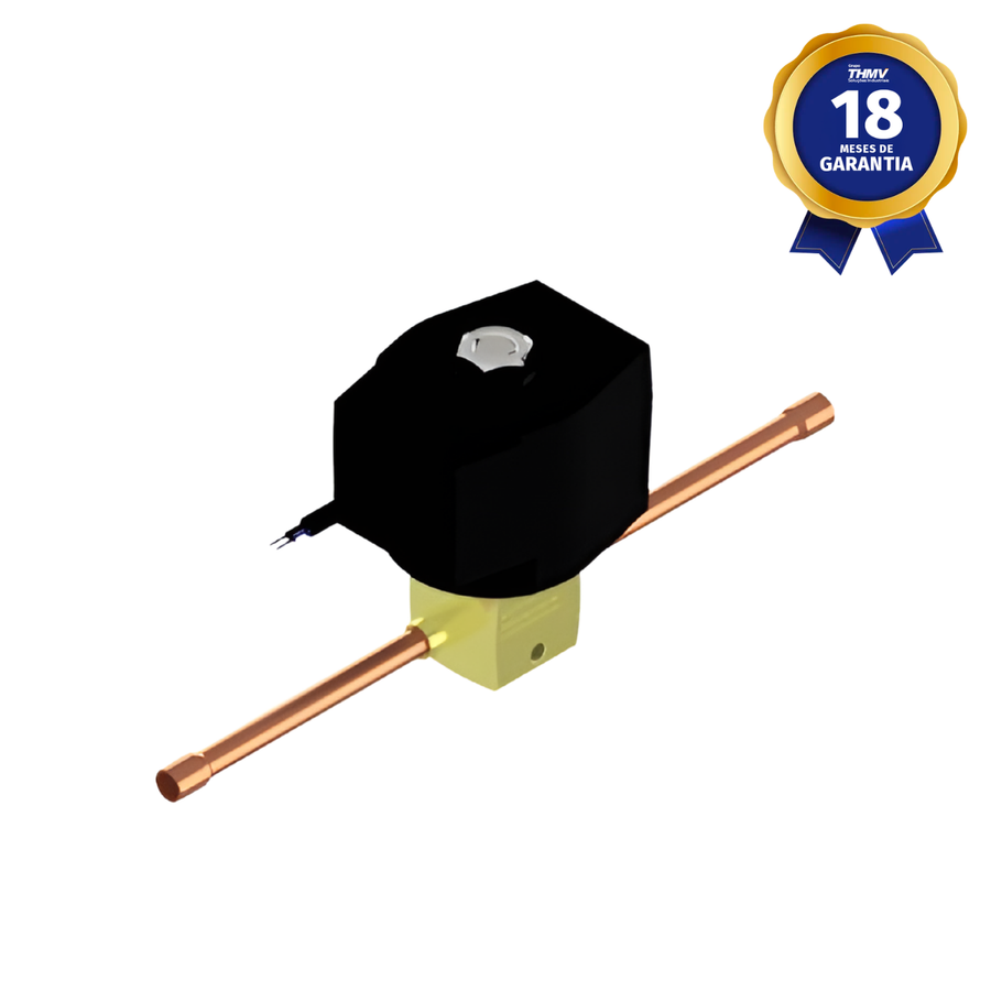 Válvula Solenoide Tubo 180° 1/4" x 100 2/2 Vias NF 220/240 Vca 50/60 Hz Linha Refrigeração Para Chopeiras e Câmara Fria