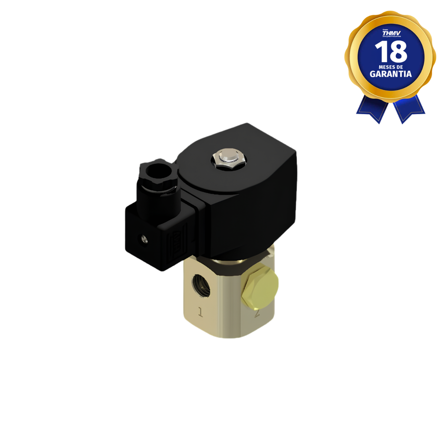 Válvula Solenoide 1/4" BSP 3/2 Vias NF 24 Vca 50/60 Hz Universal Linha Industrial