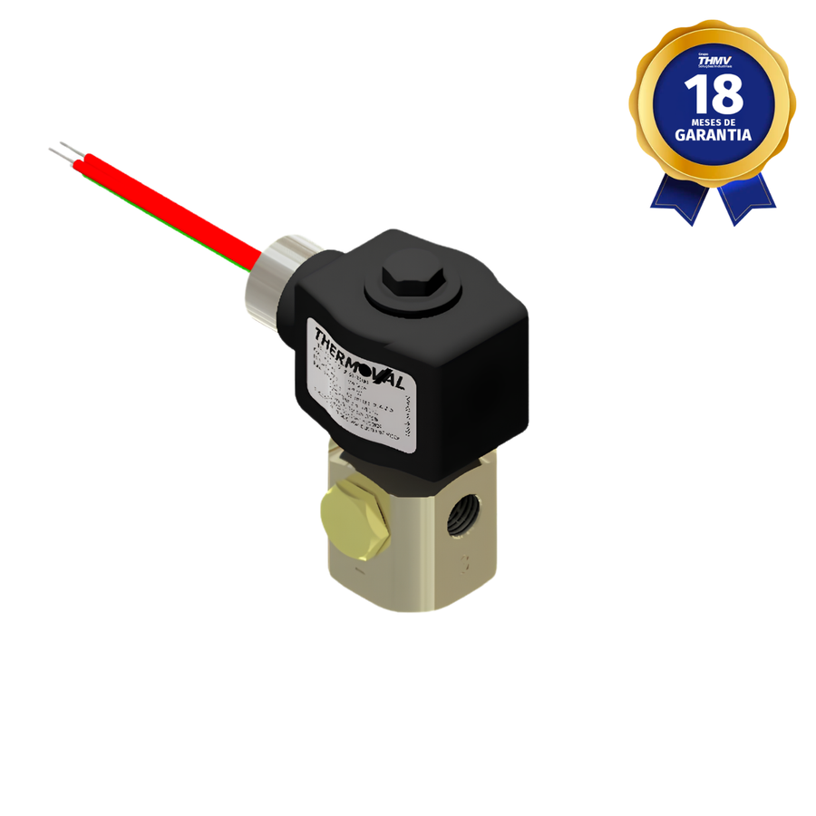 Válvula Solenoide 1/4" BSP 3/2 Vias NF 24 Vcc Universal Linha Industrial