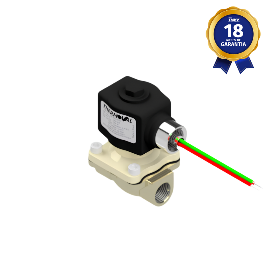 Válvula Solenoide 1/2" NPT 2/2 Vias NF 220/240 Vca 50/60 Hz Uso Geral Linha Industrial