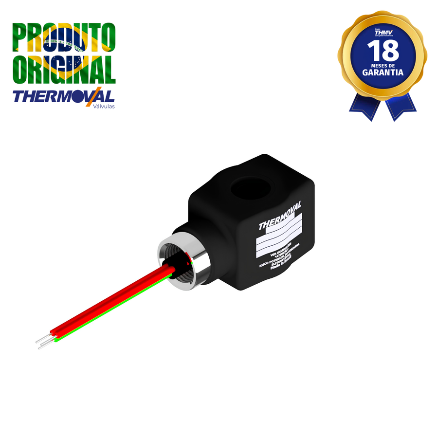 Bobina Solenoide Conexão Rosca 24 V À Prova de Explosão