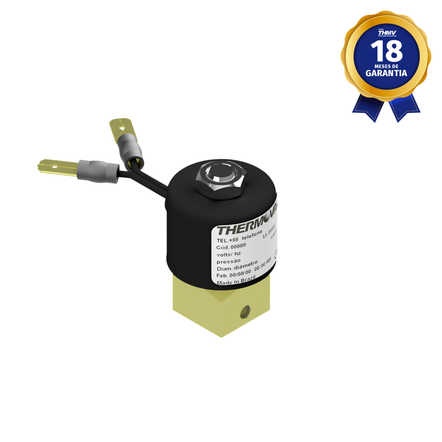 Válvula Solenoide 3/8" UNF 2/2 Vias NF 24 Vca 50/60 Hz Linha Odonto Compatível com Alt