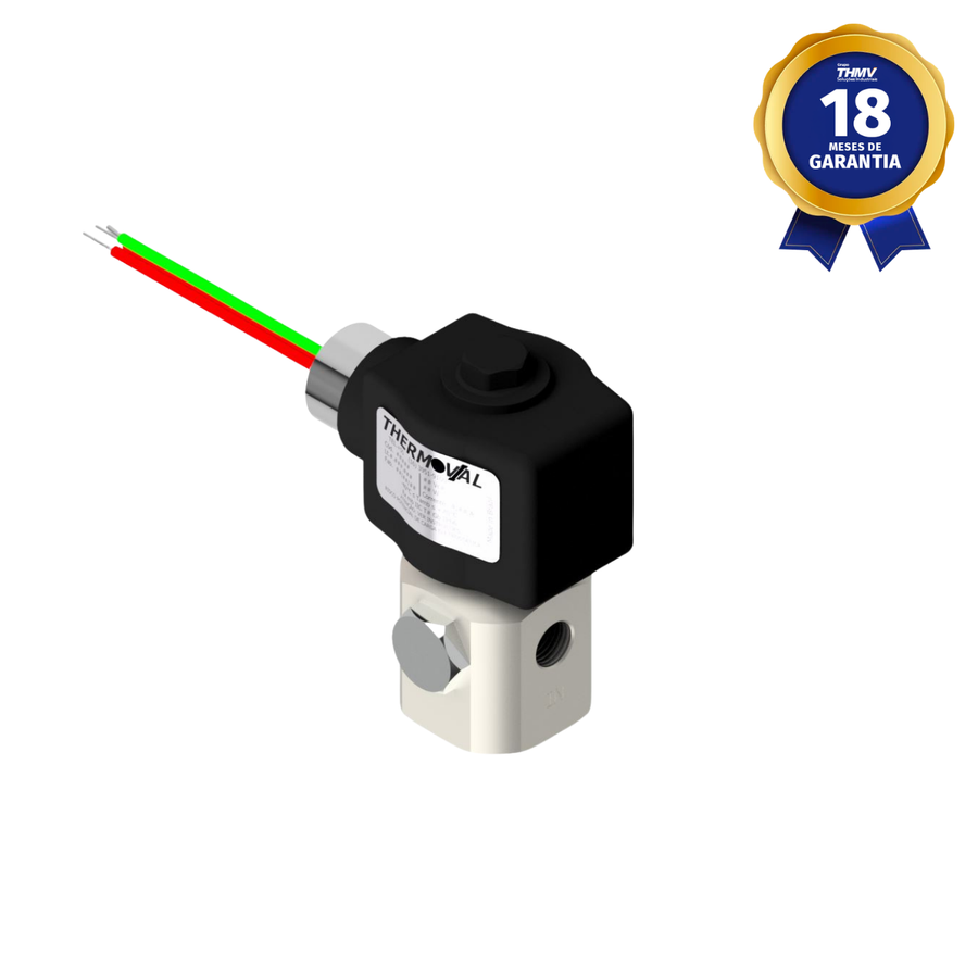 Válvula Solenoide 1/4" NPT 3/2 Vias NF 220/240 Vca 50/60 Hz Universal Linha Industrial Certificação Ex