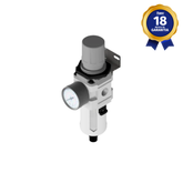 Filtro Regulador de Ar 1/2" BSP com Manômetro e Dreno Manual Thermoval
