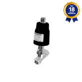 Válvula Angular Pneumática 2/2 Vias 1/2" BSP NF Cabeçote Alumínio Thermoval
