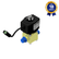 Válvula Solenoide 5/8" UNF 2/2 Vias NF 24 Vcc Linha Refrigeração Para Defroster de Baú Frigorífico
