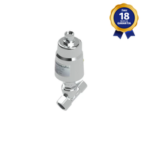 Válvula Angular Pneumática 2/2 Vias NA 1/2" NPT Inox 316 Thermoval