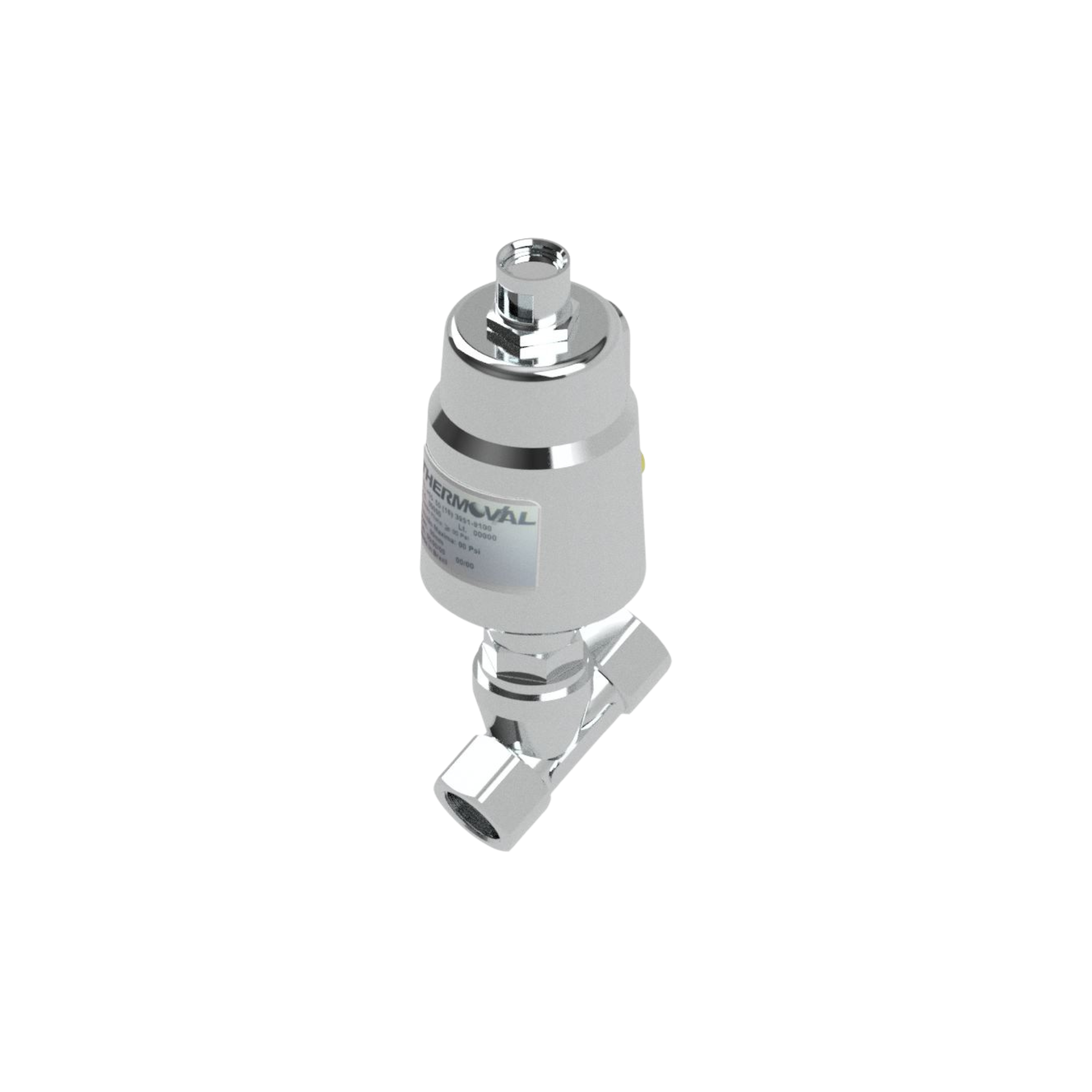 Valvula Angular de Acinamento Pneumatico, 1/2"npt, 2/2 vias, na, linha industrial