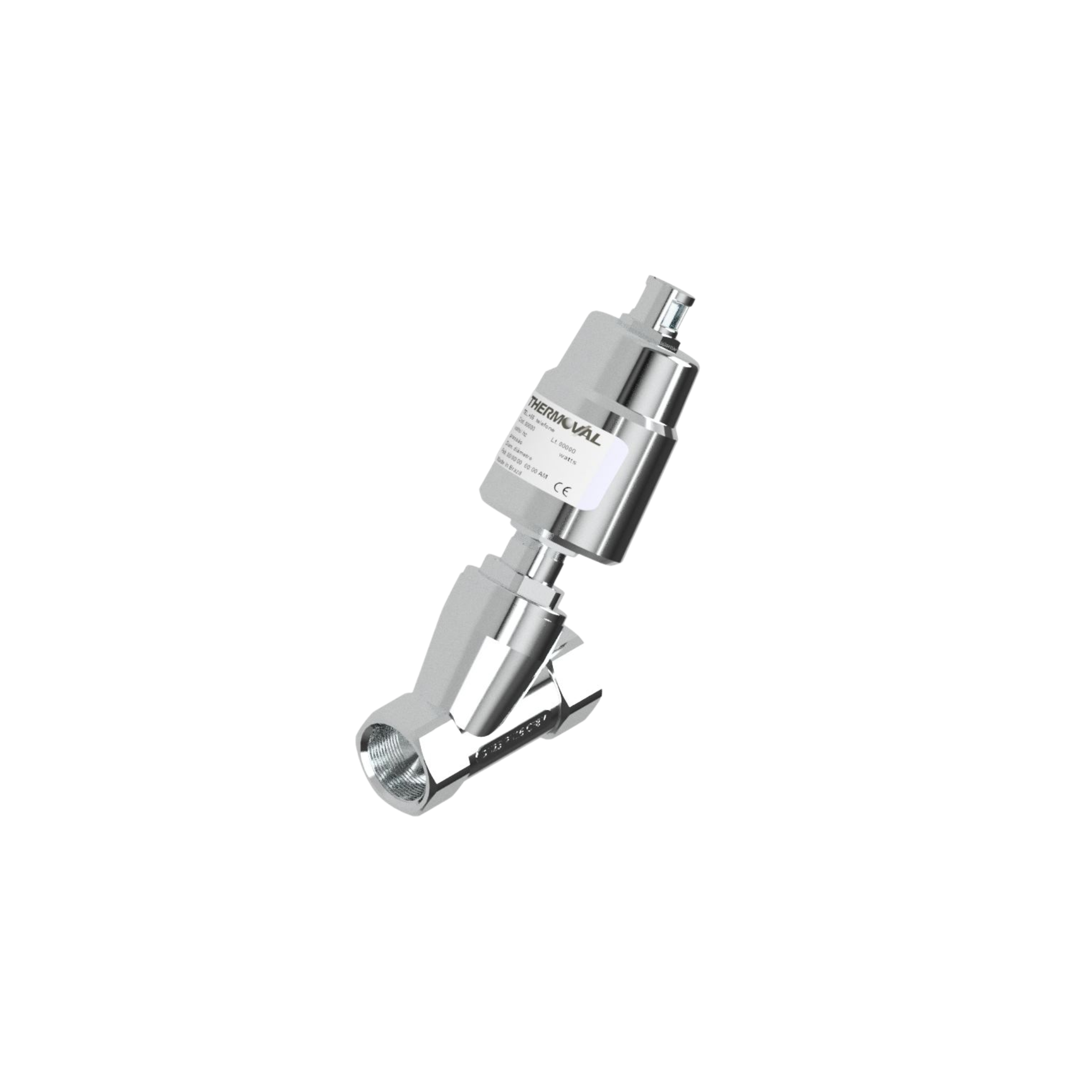 Valvula Angular de Acinamento Pneumatico, 1"bsp, 2/2 vias, na, linha industrial