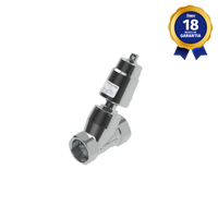 Válvula Angular Pneumática 2" NPT 2/2 Vias NA Inox 316 Thermoval