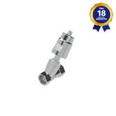 Válvula Angular Pneumática 2/2 Vias NF 1.1/2" BSP Inox 316 Vedação PTFE/Viton Thermoval