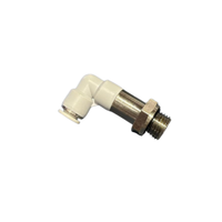 Cotovelo Pneumático Longo Strokmatic 1/4" BSP Engate Rápido 6 mm Branco