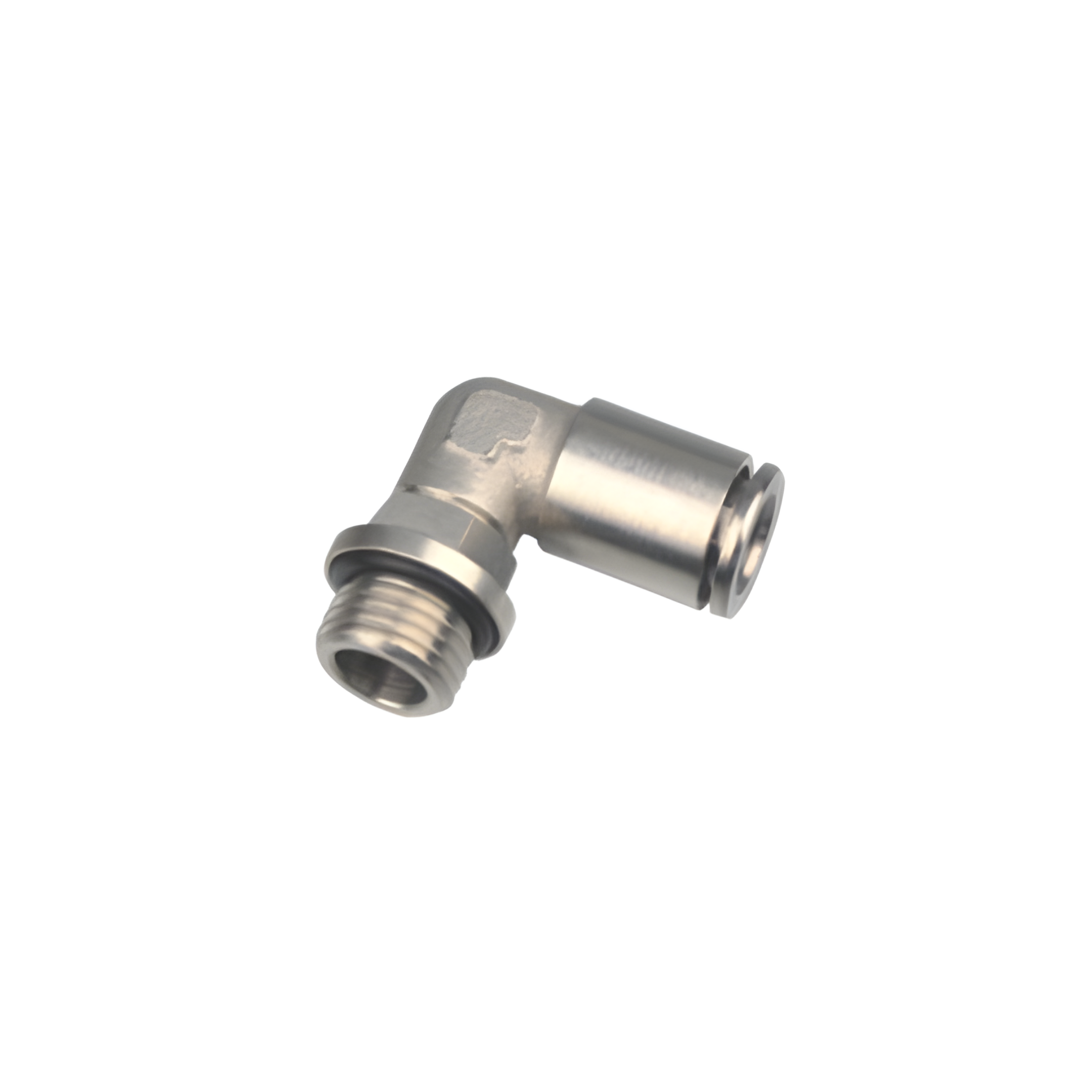 Cotovelo Pneumatico Femea 1/8'' bspt metalico, para tubo 6mm, linha pneumatica