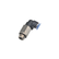 Cotovelo Pneumático Longo Strokmatic 1/4" BSP com O-Ring para Tubo 8 mm Preto