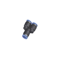 Conexão Pneumática Y Strokmatic Engate Rápido Preto para Tubo 6 mm x 3 mm