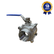 Válvula Esfera Tripartida THTECH Passagem Plena 1/2" NPT Aço Carbono