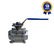 Válvula Esfera Tripartida THTECH Passagem Plena 2" BSP com Base para Atuador