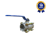 Válvula Esfera Tripartida THTECH Passagem Reduzida 1.1/4" NPT Inox 304