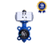 Válvula Borboleta Wafer 2.1/2" Classe 150 Corpo FN Disco CF8 Vedação EPDM Com Atuador Pneumático