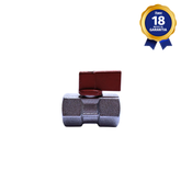 Válvula de Esfera Alavanca Vermelha 1/2" BSP Passagem Plena